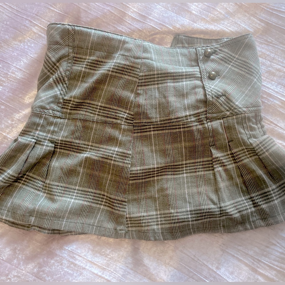 Vintage Girls Plaid Skirt